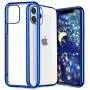 MILPROX iPhone 11 Pro Max Case, Clear Transparent Shockproof Shell [Free Screen Protector] with Electroplated Edge Cover Cases for iPhone 11 Pro Max 6.5 Inch (2019)-Blue