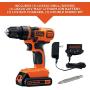 BLACK+DECKER 20V MAX Cordless Drill / Driver, 3/8-Inch (LDX120C)