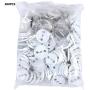 500Pcs 44mm/1.75in Blank Badge Buttons DIY Button Badge Parts Metal Cover Transparent Film Suitable for Clothing and Home Decoration Arts Crafts Supplies