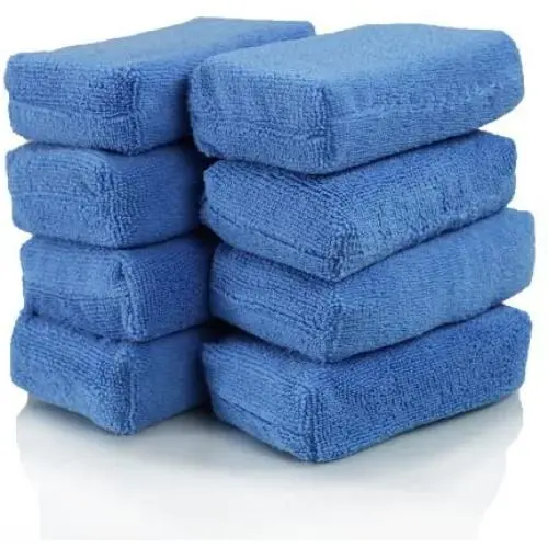 Chemical Guys MIC_292_08 Premium Grade Microfiber Applicators, Blue (Pack of 8) Chemical Guys MIC_292_08 Premium Grade Microfiber Applicators, Blue (Pack of 8)