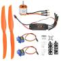 A2217 1250KV Brushless Motor+with 40A ESC Set SG90 9G Micro Servo 8060 Propeller for RC Plane RC Airplane Parts RC Airplane Accessories (#1)