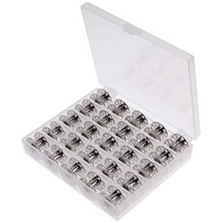 LIGONG 25 Pieces Metal Sewing Machine Bobbins with Storage Case