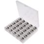 LIGONG 25 Pieces Metal Sewing Machine Bobbins with Storage Case