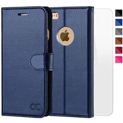 OCASE iPhone 6S Case [Free Screen Protector Included] Leather Wallet Flip Case for iPhone 6 / 6S Devices 4.7 Inch - Blue