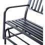 Outsunny 50'' Outdoor Patio Swing Glider Bench Chair - Black