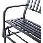 Outsunny 50'' Outdoor Patio Swing Glider Bench Chair - Black Outsunny 50'' Outdoor Patio Swing Glider Bench Chair - Black