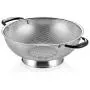 18/8 Stainless Steel Colander, Easy Grip Micro-Perforated 5-Quart Colander, Strainer with Riveted and Heat Resistant Handles, BPA Free. Great for Pasta, Noodles, Vegetables and Fruits 18/8 Stainless Steel Colander, Easy Grip Micro-Perforated 5-Quart Colander, Strainer with Riveted and Heat Resistant Handles, BPA Free. Great for Pasta, Noodles, Vegetables and Fruits