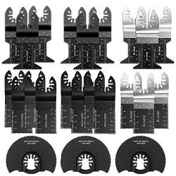 Oscillating Saw Blades 25 PC Metal Wood Multitool Blades Quick Release Cutting Blade Fit Dewalt Milwaukee Dremel Chicago Rockwell Fein Bosch Multimaster Makita