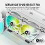 CORSAIR iCUE SP120 RGB Elite Performance 120mm White PWM Single Fan