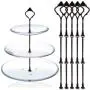 5 x sets 3 Tier Classical Crown Cake Stand Plate Display Holder Handle Fittings Black Metal for Tea Shop Room Hotel Wedding Well Polished Simple luxuryed Elegant luxury 5 x sets 3 Tier Classical Crown Cake Stand Plate Display Holder Handle Fittings Black Metal for Tea Shop Room Hotel Wedding Well Polished Simple luxuryed Elegant luxury
