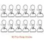 Paxcoo 100 Pcs Metal Swivel Lanyard Snap Hook with Key Rings