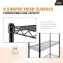 EFINE USA 5-Shelf Shelving Units and Storage on 3 Wheels, Adjustable Heavy Duty Carbon Steel Wire Shelving Unit for Garage, Kitchen, Office (30W x 14D x 63.7H)