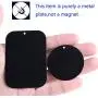 Universal Metal Plate 8 Pack for Magnetic Phone Car Mount Holder Cradle with Adhesive (Compatible with Magnetic Mounts) - 4 Rectangle and 4 Round, Black