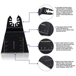 HIFROM Precision Wide Segmented Wood/Plastic/Soft-Metal Oscillating Multi Tool Saw Blades Replacement for Fein Multimaster Bosch Craftsman Dremel and More (18 Pack)