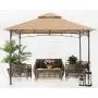 ABCCANOPY 11x11 Patio Gazebos for Patios Double Roof Soft Canopy Garden Backyard Gazebo for Shade and Rain, Khaki ABCCANOPY 11x11 Patio Gazebos for Patios Double Roof Soft Canopy Garden Backyard Gazebo for Shade and Rain, Khaki
