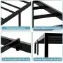 KINGSO Twin Bed Frames with Headboard, 14 Inch Metal Platform Bed Frame with Storage, Heavy Duty Steel Slat and Anti-Slip Support, Easy Quick Lock Assembly, No Box Spring Needed - Twin KINGSO Twin Bed Frames with Headboard, 14 Inch Metal Platform Bed Frame with Storage, Heavy Duty Steel Slat and Anti-Slip Support, Easy Quick Lock Assembly, No Box Spring Needed - Twin