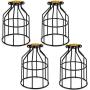 Kohree Metal Bulb Guard Lamp Cage, for Pendant Light, Lamp Holder, Ceiling Fan Light Bulb Covers Vintage Open Style Industrial Grade Adjustable 4 Packs(Cage ONLY)