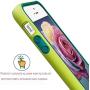EXSEK iPhone 5/5S SE Case, Hybrid Ultra Slim 3 Color Case Shockproof [Anti-Slip] [Extra Front Raised Lip] Scratch Resistant Soft Gel Bumper Rugged Case for iPhone 5/5S (Green)