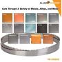 Hellbender Bimetal Longevity - 1 X 0.035-8/12 TPI - 104.5 in - Laser Welded Bi-Metal Alloy Bandsaw Blades - Special Bonded, Wear Resistant, Precision Blade For Fabrication, Metalworking
