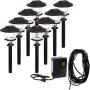 Paradise GL33999 Low Voltage Cast Aluminum 1W Path Light Set (Black)