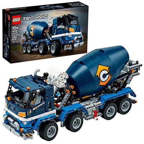 LEGO Technic Concrete Mixer Truck 42112 Building Kit, Kids Will Love Bringing the Construction Site to Life with This Cool Concrete Truck Toy Model Set, New 2020 (1,163 Pieces)