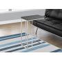 Monarch Specialties 3228, Chrome Accent Metal Base C Table, 18''L x 10''D x 25''H, Gray