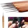 Iceyyyy 6PCS 0.75mm and 0.5mm Dreadlocks Crochet Hooks Set - 4 Pieces Bamboo Hair Extensions Crochet Weaving Needles and 2 Pieces Dreadlocks Interlock Needle Tool for Braid Craft Iceyyyy 6PCS 0.75mm and 0.5mm Dreadlocks Crochet Hooks Set - 4 Pieces Bamboo Hair Extensions Crochet Weaving Needles and 2 Pieces Dreadlocks Interlock Needle Tool for Braid Craft
