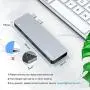 USB C Hub, 6 in 1 Aluminum Type C Hub Adapter, MacBook Pro 2020 Accessories with 3 USB 3.0 Ports, TF/SD Card Reader, USB-C Power Delivery for MacBook Pro 13″ and 15″ 2016-2019, MacBook Air 2018 2019