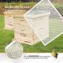 VIVOHOME Wooden 20 Frames Langstroth Honey Bee Hive Box with Metal Roof