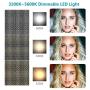 Neewer Dimmable LED Video Light 1320 LEDs 3200-5600K,CRI 2829Lux/m, CRI 96+ Metal Frame with Barndoor, DC Adapter/Battery Power for Studio Portrait Product Video Shooting (Battery Not Include)