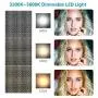 Neewer Dimmable LED Video Light 1320 LEDs 3200-5600K,CRI 2829Lux/m, CRI 96+ Metal Frame with Barndoor, DC Adapter/Battery Power for Studio Portrait Product Video Shooting (Battery Not Include)