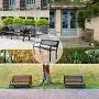 Garden Bench Yard Outdoor Patio with Armrests Sturdy Steel Frame Furniture Metal Bench Porch Work Easy Assembly,Black Garden Bench Yard Outdoor Patio with Armrests Sturdy Steel Frame Furniture Metal Bench Porch Work Easy Assembly,Black