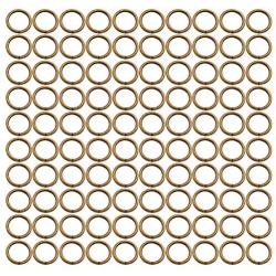 BIKICOCO 1/2 Metal O-Ring Buckle Connector Round Loops Non Welded for Bags Webbing Purse and Belt Straps, Bronze, Pack of 100