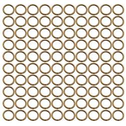 BIKICOCO 1/2 Metal O-Ring Buckle Connector Round Loops Non Welded for Bags Webbing Purse and Belt Straps, Bronze, Pack of 100