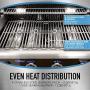 Kenmore Elite PG-40415S0LC-AM 4 Burner Outdoor Patio Gas BBQ Grill, Metallic Gun Metal