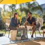 Best Choice Products 3-Piece Outdoor All-Weather Wicker Conversation Bistro Furniture Set w/ 2 Chairs and Glass Top Side Table, Gray