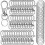 120PCS Premium Swivel Lanyard Snap Hook with Key Rings, Metal  Hooks  Keychain Hooks for Lanyard Key Rings Crafting