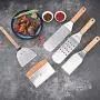 Gallize Metal Spatula Griddle Accessories Kit - Set of 5 High Grade Stainless Steel Grill Spatulas for BBQ and Cooking with Improved Quality Wooden Handles Gallize Metal Spatula Griddle Accessories Kit - Set of 5 High Grade Stainless Steel Grill Spatulas for BBQ and Cooking with Improved Quality Wooden Handles