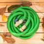 Riemex Expandable Hose Green 50 FT Heavy Duty Garden Water Hose - Triple Latex - Expanding Solid Brass Metal Fittings Connectors, Flexible Strongest - for All Watering Needs Green 50FT