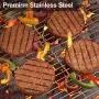 LANEJOY Barbecue Wire Mesh, Stainless Steel BBQ Grill Mat, Multifunction Grill Cooking Grid Grate 2 Pack （23.215.7）