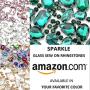 Emerald Sew On Rhinestones, Choupee 130PCS Sew On Rhinestone Metal Back Prong Setting Sewing Claw Rhinestone Mixed Shapes Sew On Glass Gems for Jewelry, Clothes, Costume, Shoes,Dress, Garments