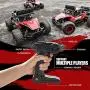BEZGAR 17 Toy Grade 1:14 Scale Remote Control Car, 2WD High Speed 20 Km/h All Terrains Electric Toy Off Road RC Monster Vehicle Truck Crawler with Two Rechargeable Batteries for Boys Kids and Adults
