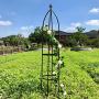 Garden Arch Tredllis for Climbing Plants Rose Thicken Metal Wedding Arches Arbor Ceremony Party Outdoor Floral Decor Bronze