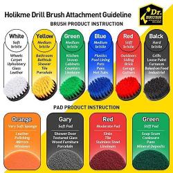 Holikme 20Piece Drill Brush Attachments Set, Scrub Pads & Sponge,Buffing Pads，Power Scrubber Brush with Extend Long Attachment，Car Polishing Pad Kit