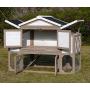 zoovilla Country Style Chicken Coop Metal Nest Box with Asphalt Roof Panels