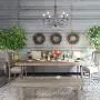 LOG BARN French Country Chandelier, Modern Farmhouse Lighting Style in Brushed Rustic Dark Grey, Kitchen Island Pendant for Dining Room, Bedroom LOG BARN French Country Chandelier, Modern Farmhouse Lighting Style in Brushed Rustic Dark Grey, Kitchen Island Pendant for Dining Room, Bedroom