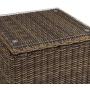 Crosley Furniture KO70051WB-NV Bradenton Outdoor Wicker 5-Piece Set (Sofa, 2 Arm Chairs, Side & Coffee Table), Brown with Navy Cushions