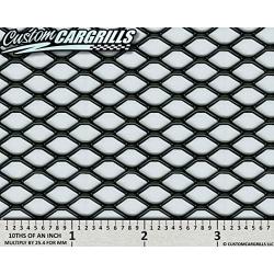 CCG 12''x48'' Hexagon XXL Grill Mesh Sheet - Gloss Black