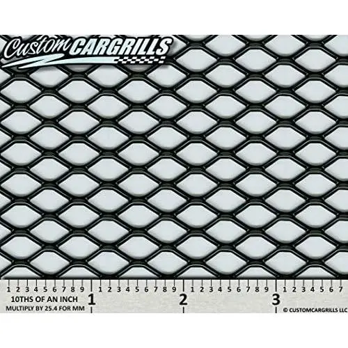 CCG 12''x48'' Hexagon XXL Grill Mesh Sheet - Gloss Black CCG 12''x48'' Hexagon XXL Grill Mesh Sheet - Gloss Black