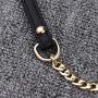 JEATHA 47'' Faux Leather Metal Chain Shoulder Strap with Buckles Replacement Bag Parts for Cross Body Bag DIY Hand Bag